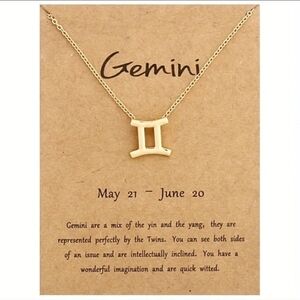 Gemini Zodiac Symbol Pendant Necklace
